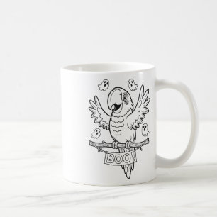 Halloween Parrot Boo For Kids To Color And Paint T Coffee Mug