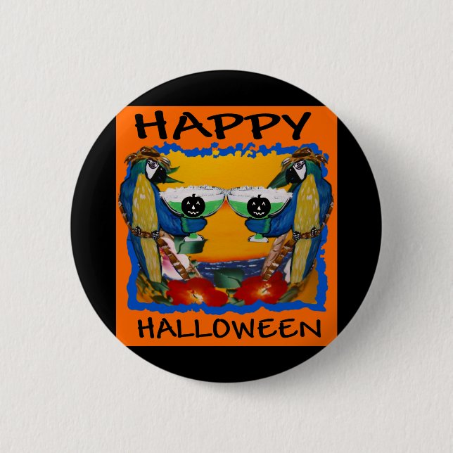 HALLOWEEN PARROTS BUTTON (Front)