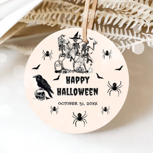 Halloween Party Adult Vintage Gothic Skull  Favor Tags