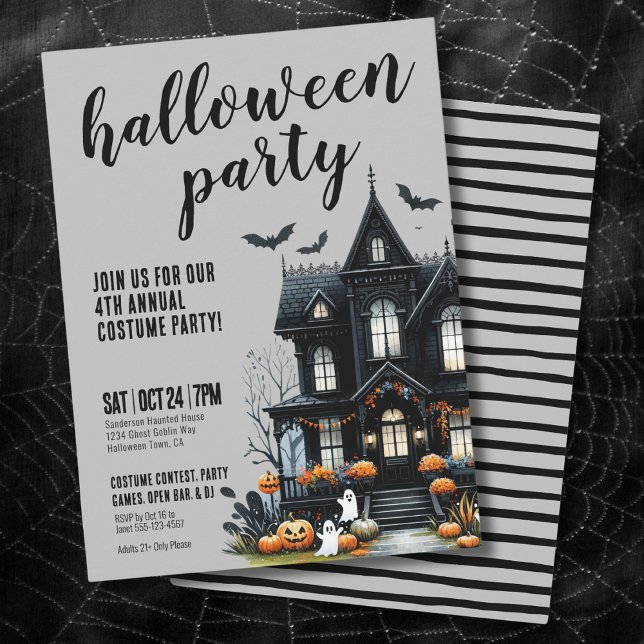 Halloween Party Annual Costume Haunted House Invitation (Halloween Party Annual Costume Haunted House Invitation)