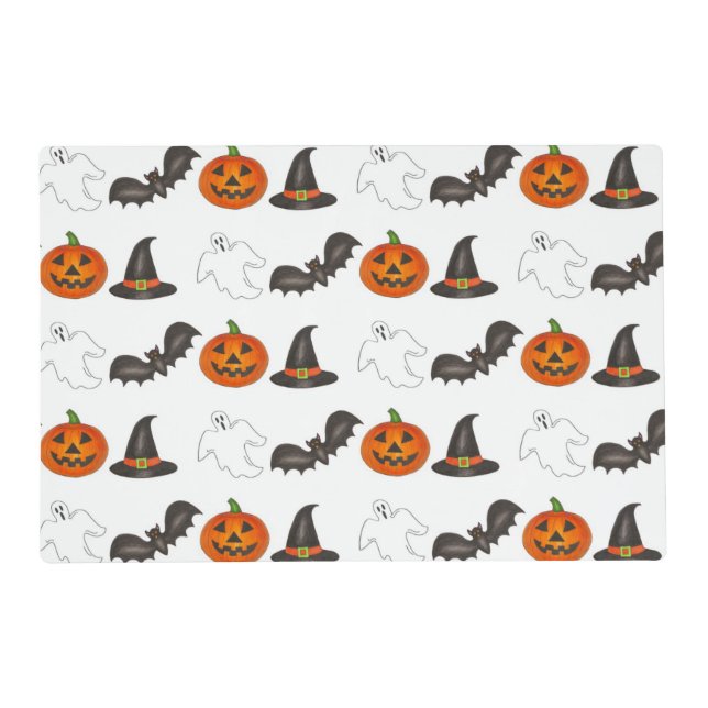Halloween Party Bat Pumpkin Witch Ghost Placemat (Front)