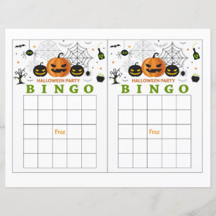 Halloween party bingo,Cute pumpkin bingo