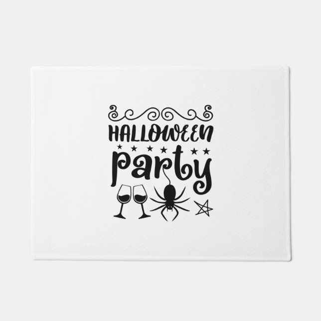 Halloween Party Birthday Doormat (Front)