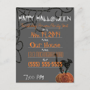 Halloween Party/Birthday Invitation