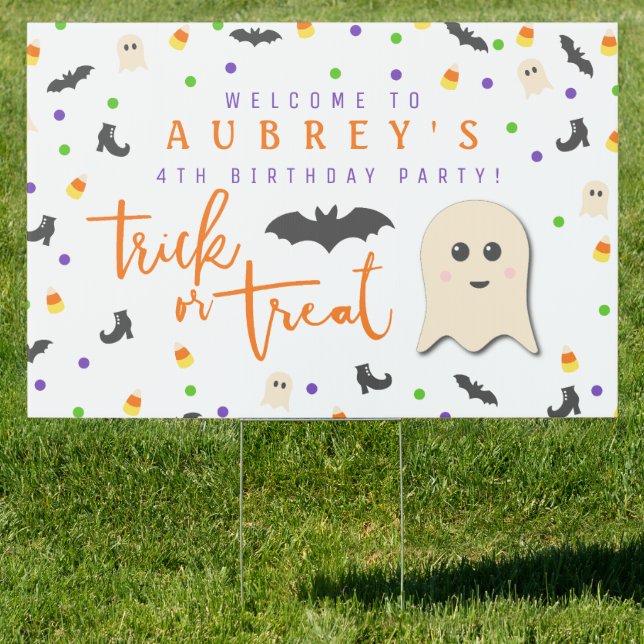 Halloween Party | Birthday Party Welcome Sign (Insitu)