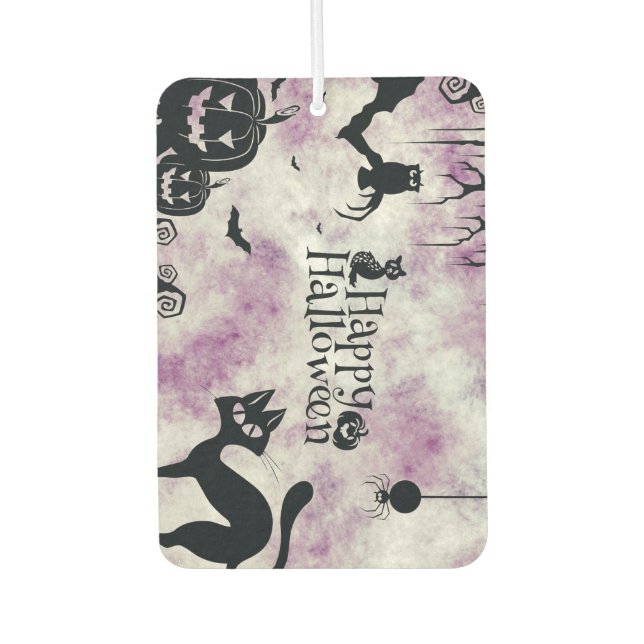 Halloween Party Black Cat Evil Pumpkins Scary Owls Air Freshener (Front)