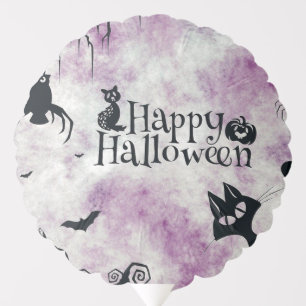 Halloween Party Black Cat Evil Pumpkins Scary Owls Balloon