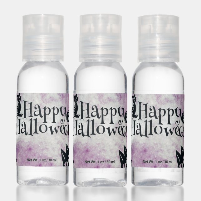 Halloween Party Black Cat Evil Pumpkins Scary Owls Hand Sanitizer (Set)