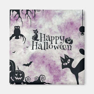 Halloween Party Black Cat Evil Pumpkins Scary Owls Magnet