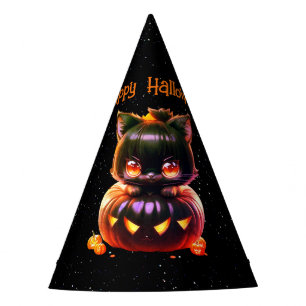 Halloween Party Black Cat Pumpkin Horror Scary Hat