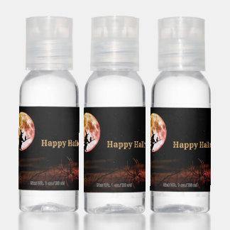 Halloween Party Black Night Full Moon Scary Hand Sanitizer