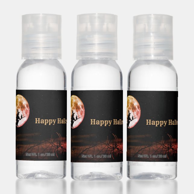Halloween Party Black Night Full Moon Scary Hand Sanitizer (Set)