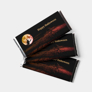 Halloween Party Black Night Full Moon Scary Hershey Bar Favors