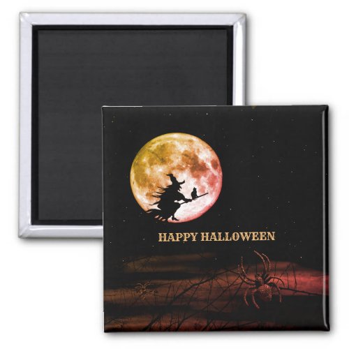 Halloween Party Black Night Full Moon Scary Magnet