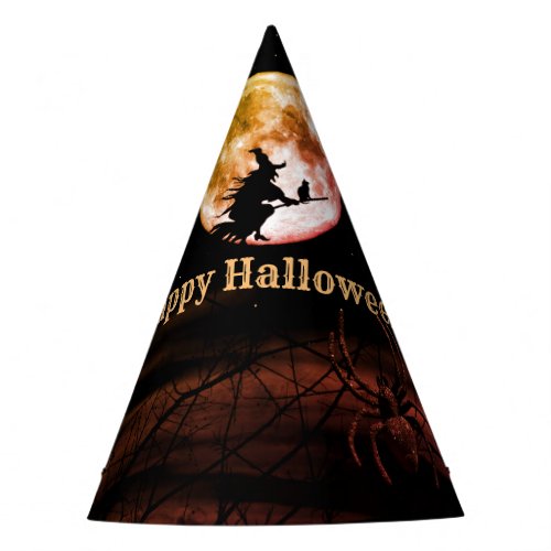 Halloween Party Black Night Full Moon Scary Party Hat