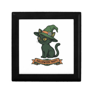 Halloween Party Cat Vintage Vector Design_1 Gift Box