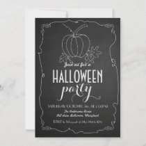 Halloween Party | Chalkboard Pumpkin Invitation