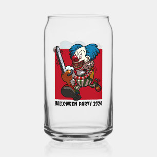 Halloween Party Change The Year Chainsaw Clown Can Glass