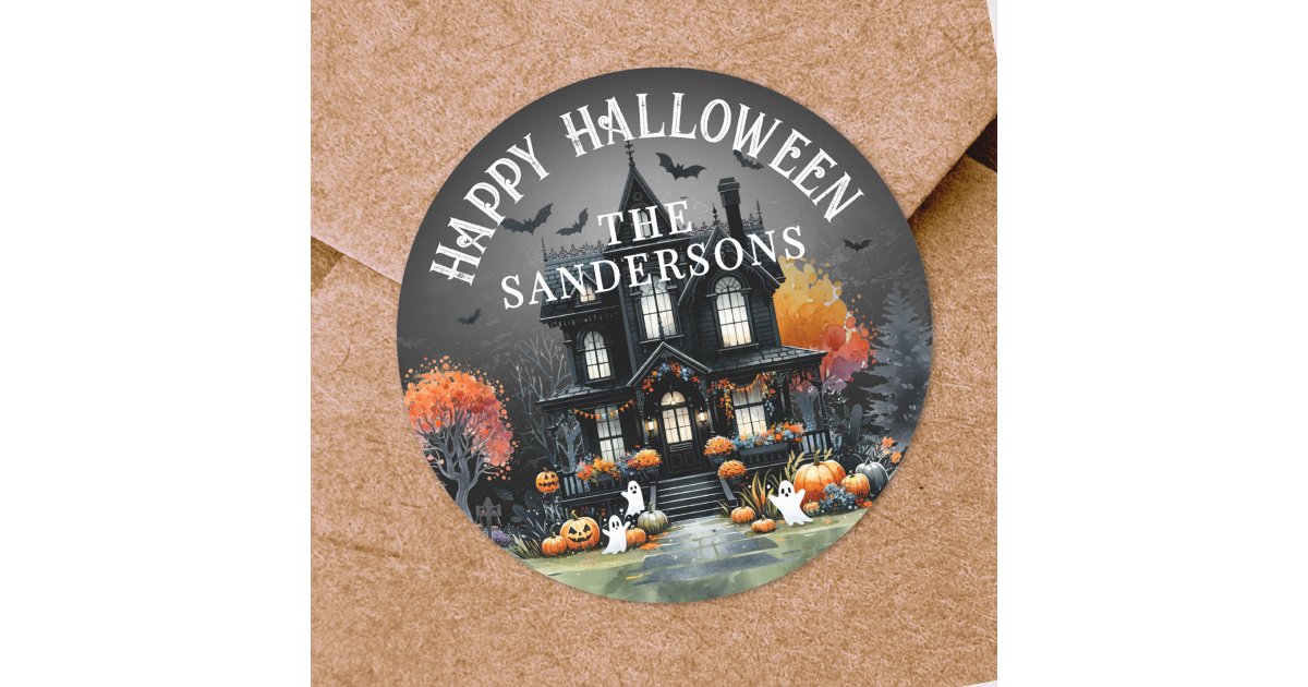 Halloween Party Classic Round Sticker | Zazzle