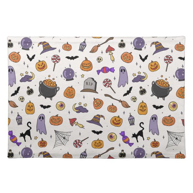 Halloween Party Cloth Placemat (Front)