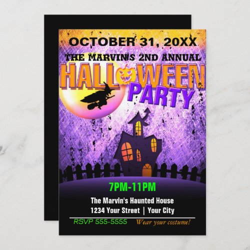 Halloween Party Club Promo Flyer Grunge Invitation