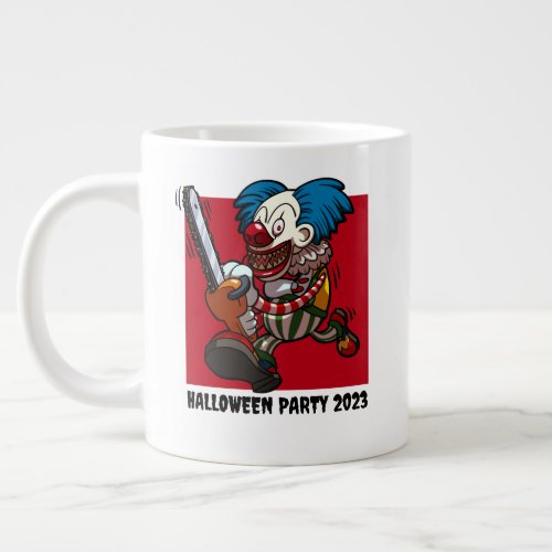 Halloween Party Colourful Chainsaw Clown Cartoon Giant Coffee Mug