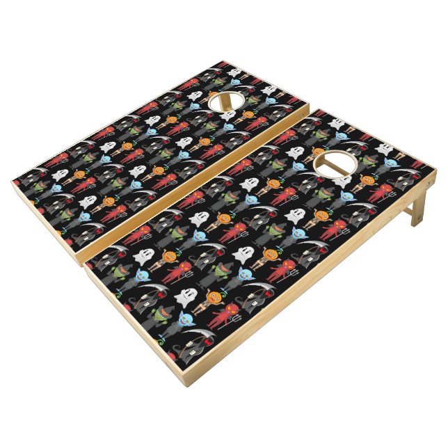 Halloween Party Cornhole Set (Angled)