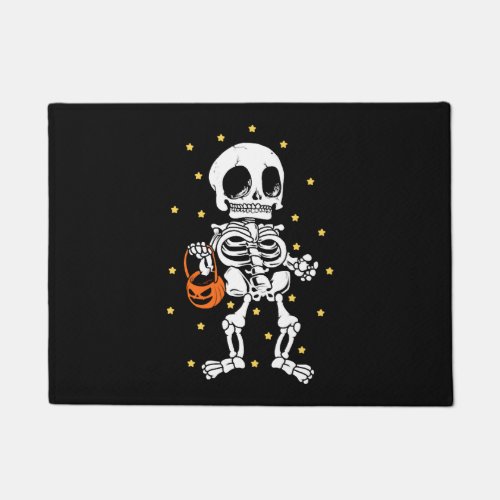 Halloween Party Costume For Skeleton Pumpkin Fans  Doormat