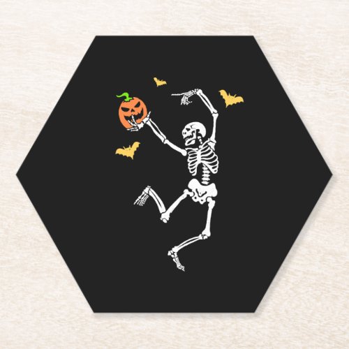 Halloween Party Costume For Skeleton Pumpkin Fans Paper Coaster