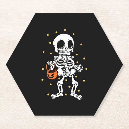 Halloween Party Costume For Skeleton Pumpkin Fans  Paper Coaster