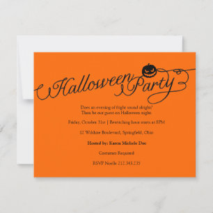 Halloween Party Costume Invitation