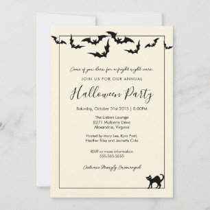 Halloween Party, Costume Party, Simple Halloween Invitation