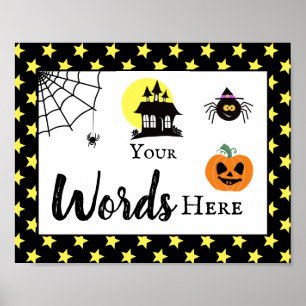 halloween party create your own spooktacular sign