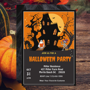 Halloween Party Creepy Haunted House Invitation