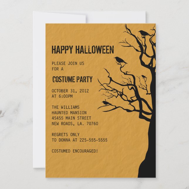 Halloween Party | Crows Invitation (Front)