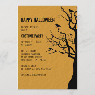 Halloween Party   Crows Invitation