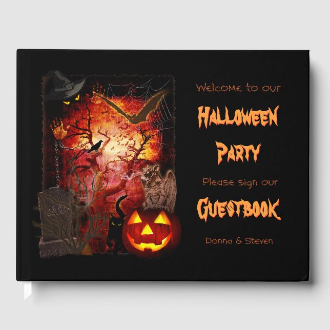 Halloween Party (customizable) Guest Book (Front)
