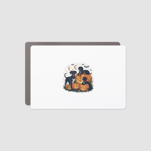 Halloween Party Cute Black Dogs and Pumpkins Hallo Car Magnet