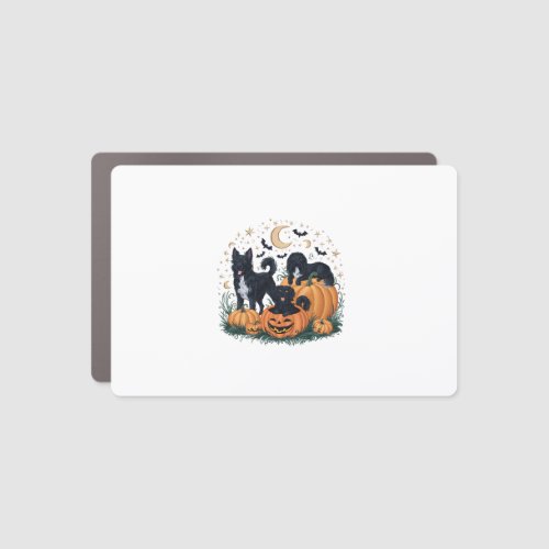 Halloween Party Cute Black Dogs and Pumpkins Hallo Car Magnet