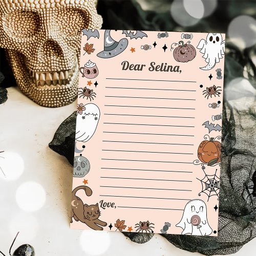  Halloween Party Cute Ghost Time Capsule Note  Thank You Card