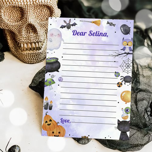  Halloween Party Cute Ghost Time Capsule Note  Thank You Card