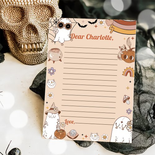  Halloween Party Cute Ghost Time Capsule Note  Thank You Card