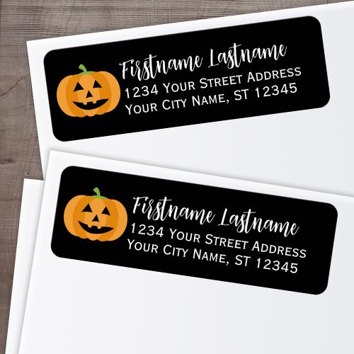 Halloween Party _ Cute Pumpkin Return Address Label