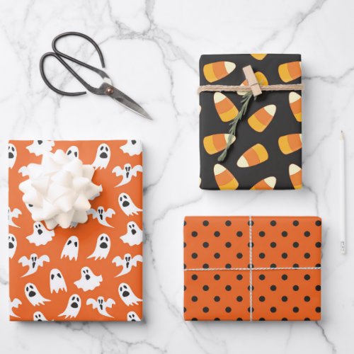 Halloween Party Cute Spooky Themed Wrapping Paper 