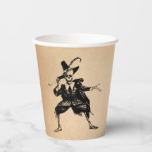 Halloween Party Dancing Skeleton Gothic Vintage