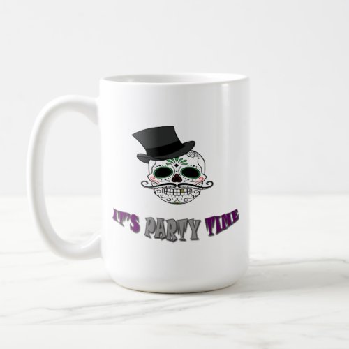 Halloween Party Day of the Dead Decorated Skull Coffee Mug