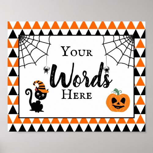 halloween party design your own sign