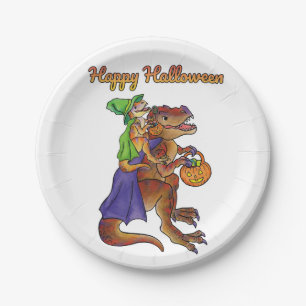 Halloween party Dinosaur paper plates