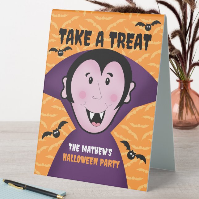 Halloween Party Dracula Bat Vampire Cute  Table Tent (In SItu (Table))