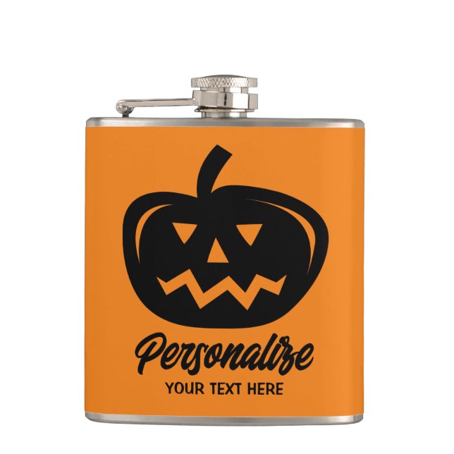 Halloween party drink flask with pumpkin head (Front)